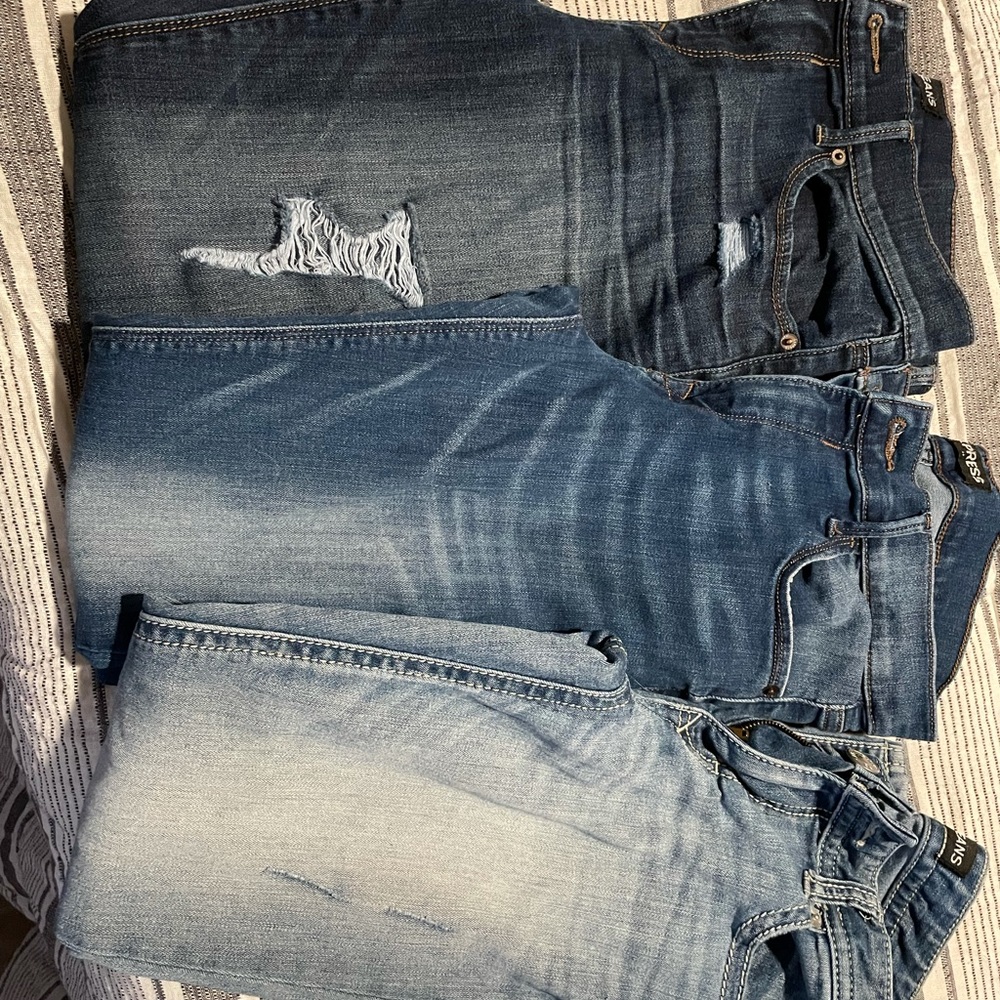 3 pair of Express skinny jeans